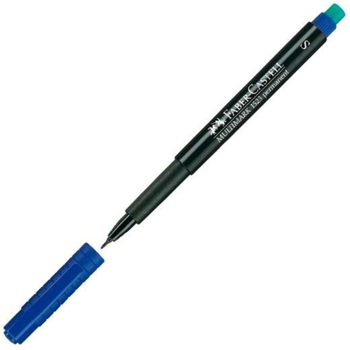 Rotulador permanente Faber-Castell Multimark 1523 M Azul (10 Unidades) 1 Rotulador permanente Faber-Castell Multimark 1523 M Azul (10 Unidades) 1