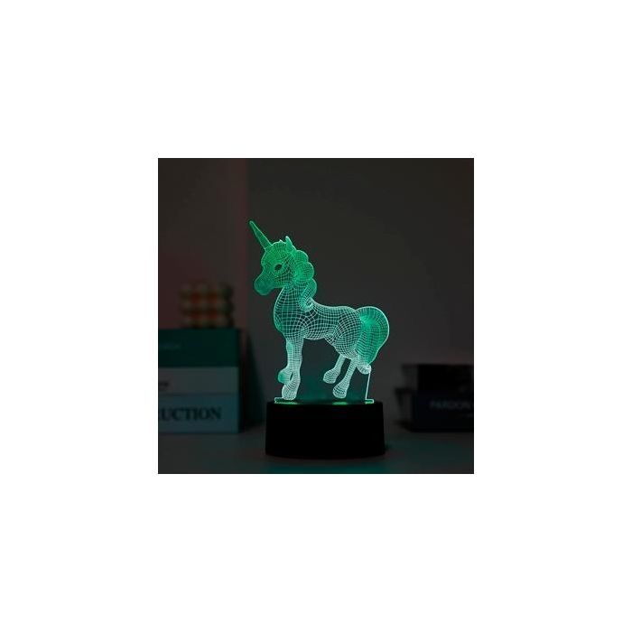 I-Total Lampara 3D Unicornio Luz Led I-Total Lampara 3D Unicornio Luz Led