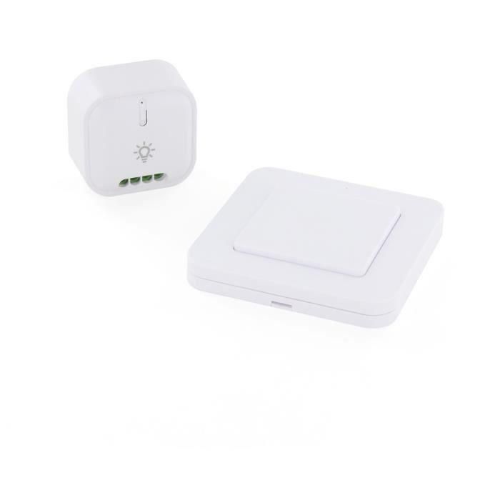 Interruptor inalámbrico + módulo de iluminación On/Off - DIO CONNECTED HOME - 54736 - Blanco - 1000 W 2 Interruptor inalámbrico + módulo de iluminación On/Off - DIO CONNECTED HOME - 54736 - Blanco - 1000 W 2