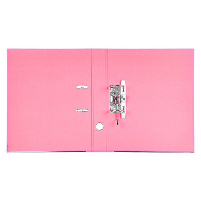 Liderpapel Archivador de Palanca Folio Documenta Forrado PVC Rado Lomo 52 mm Rosa con Compresor Metálico 3