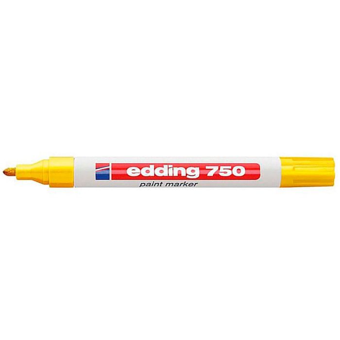 Rotulador Edding Punta Fibra 750 Amarillo Punta Redonda 2-4 mm 10 unidades 1