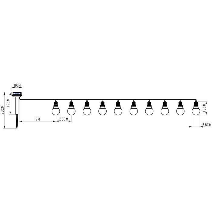 Guirnalda solar Guinguette GALIX - 10 LED 3 Guirnalda solar Guinguette GALIX - 10 LED 3