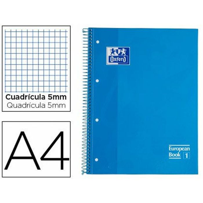 Cuaderno Oxford Classic Turquesa A4 80 Hojas (5 Unidades) 2 Cuaderno Oxford Classic Turquesa A4 80 Hojas (5 Unidades) 2