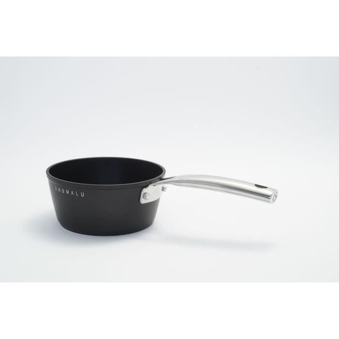 Batería de cocina - Todo tipo de fuegos, incluida inducción - Baumalu - Aluminio forjado - Antiadherente - 4 piezas - Negro 2