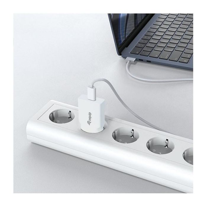 Equip Cargador USB-C GaN Slim 20W, 1 Puerto, Carga Rápida Power Delivery 3.0 y Quick Charge 3.0, Blanco, Ref. 245521 4 Equip Cargador USB-C GaN Slim 20W, 1 Puerto, Carga Rápida Power Delivery 3.0 y Quick Charge 3.0, Blanco, Ref. 245521 4