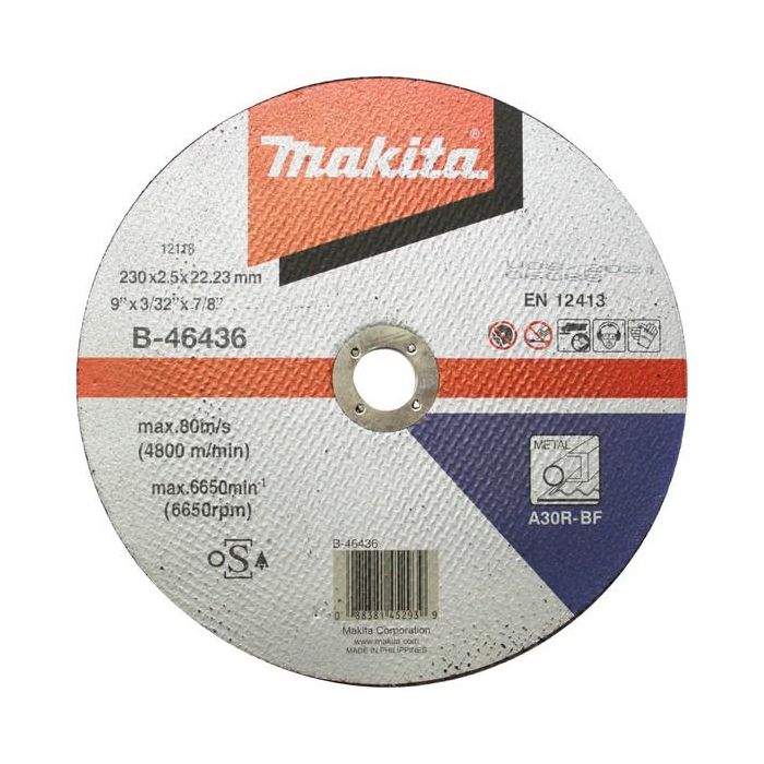 Makita B-46436 Disco de corte 230x2.5mm para acero