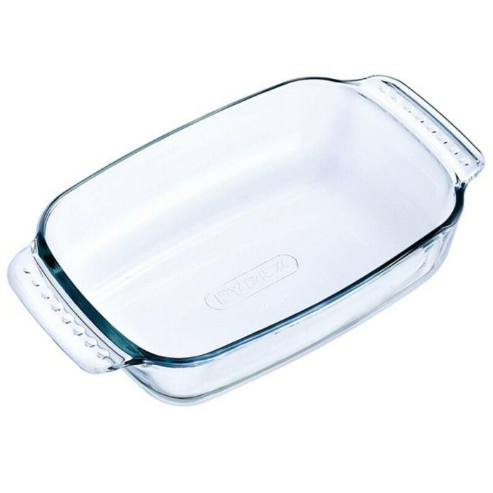 Pyrex Fuente Horno Rectangular Let's Share Vidrio Borosilicato 22x13x5 cm Extra Resistente Apta Horno Microondas Congelador