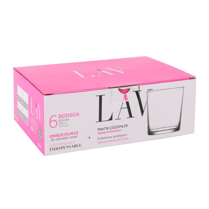 Set de 6 Vasos Pinta 340 cc Bodega - Lav (8 Cajas) 5 Set de 6 Vasos Pinta 340 cc Bodega - Lav (8 Cajas) 5
