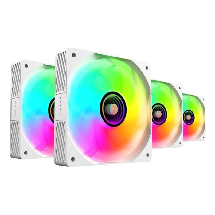 Mars Gaming Kit Ventiladores MF3DPROKIT ARGB 4x120mm Infinity Mirror Blanco 2