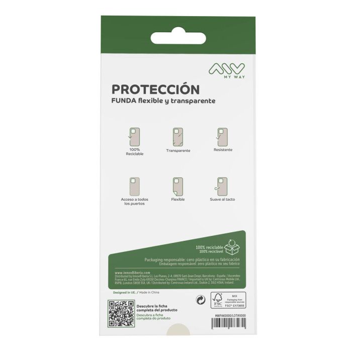 myway funda compatible con Motorola Edge 60 5G transparente 1