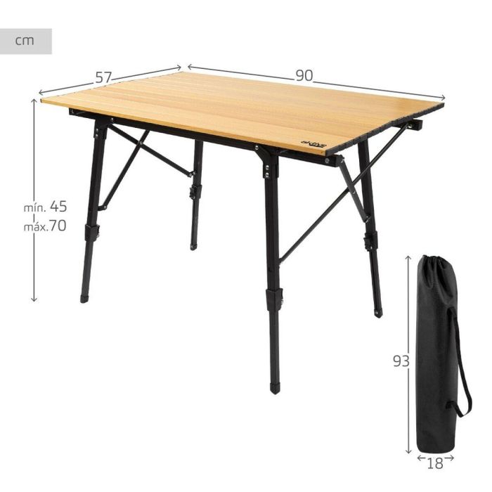 Mesa camping plegable aluminio glamping sabana aktive 90x57xh45/70cm 1 Mesa camping plegable aluminio glamping sabana aktive 90x57xh45/70cm 1
