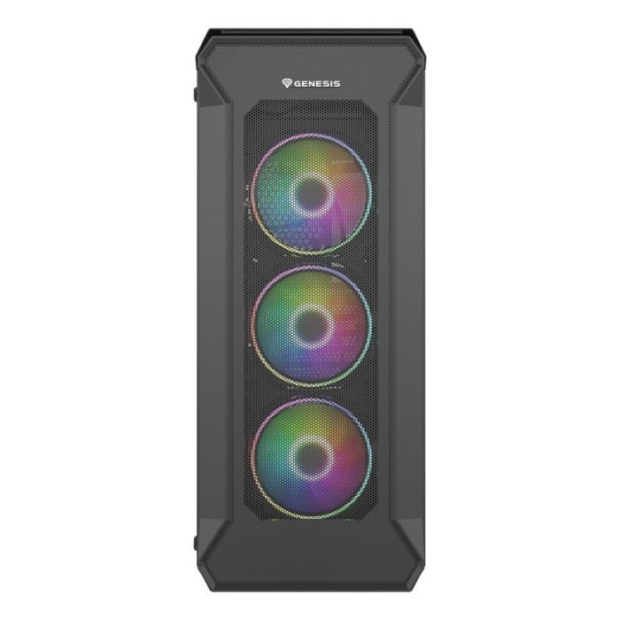 GENESIS Irid 505 V2 ARGB Midi Tower Gaming PC, 4 Ventiladores ARGB, Panel Lateral Cristal Templado, Filtros Antipolvo, USB 3.0, Negro 1 GENESIS Irid 505 V2 ARGB Midi Tower Gaming PC, 4 Ventiladores ARGB, Panel Lateral Cristal Templado, Filtros Antipolvo, USB 3.0, Negro 1