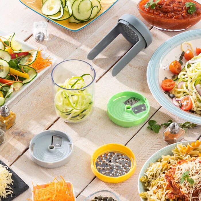 Cortador de Verduras en Espiral y Rallador con Recetas Vigizer InnovaGoods 14 Cortador de Verduras en Espiral y Rallador con Recetas Vigizer InnovaGoods 14