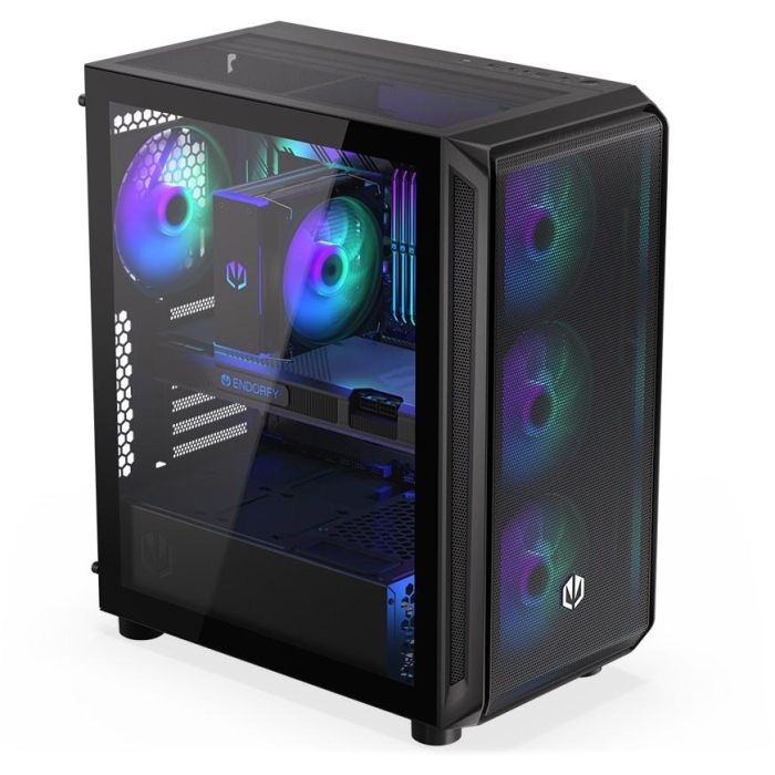 ENDORFY Arx 500 ARGB TG Black PC Gaming ATX micro ATX ITX - Caja de Ordenador con Vidrio Templado y Ventiladores ARGB 23