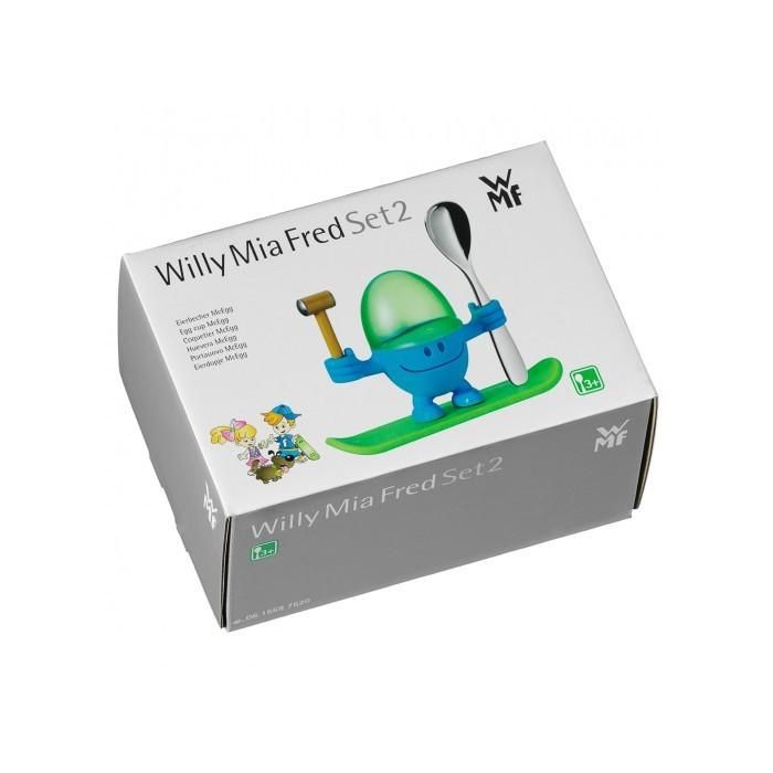 WMF 0616687620 McEgg Eierbecher. mit Löffel. Kunststoff. Cromargan H 11cm. blau 4