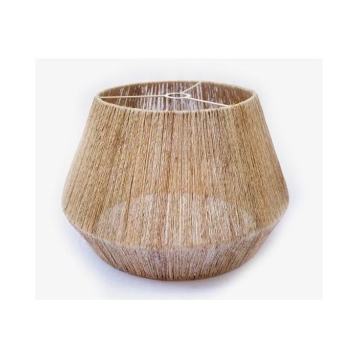 DKD Home Decor Pantalla Balines de Lámpara Yute y Metal Natural 40x40x30 cm