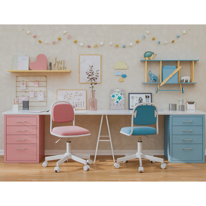 Q-connect Silla Infantil Bari Escritorio Color Rosa Alt Max 795mm Anc 390mm Prof 350mm 8