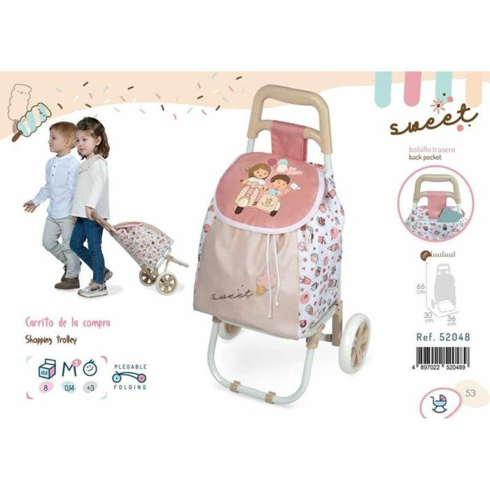 Carro de Compra Decuevas Sweet Bolsillo trasero con cremallera 36 x 30 x 66 cm 1