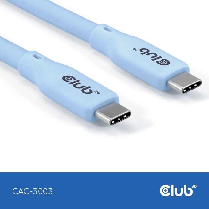 Club3D Lifestyle USB-C 240W.20Gbps Cable 2m Azul St/St - Carga Rápida y Transferencia Datos 20Gbps 5 Club3D Lifestyle USB-C 240W.20Gbps Cable 2m Azul St/St - Carga Rápida y Transferencia Datos 20Gbps 5