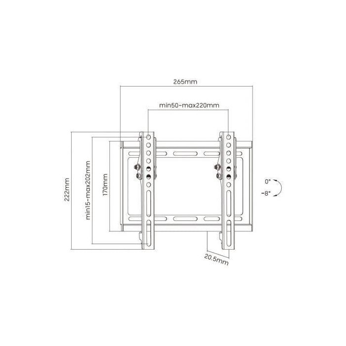 AISENS - SOPORTE ECO INCLINABLE PARA MONITOR/TV 35KG DE 23-42, NEGRO 4 AISENS - SOPORTE ECO INCLINABLE PARA MONITOR/TV 35KG DE 23-42, NEGRO 4