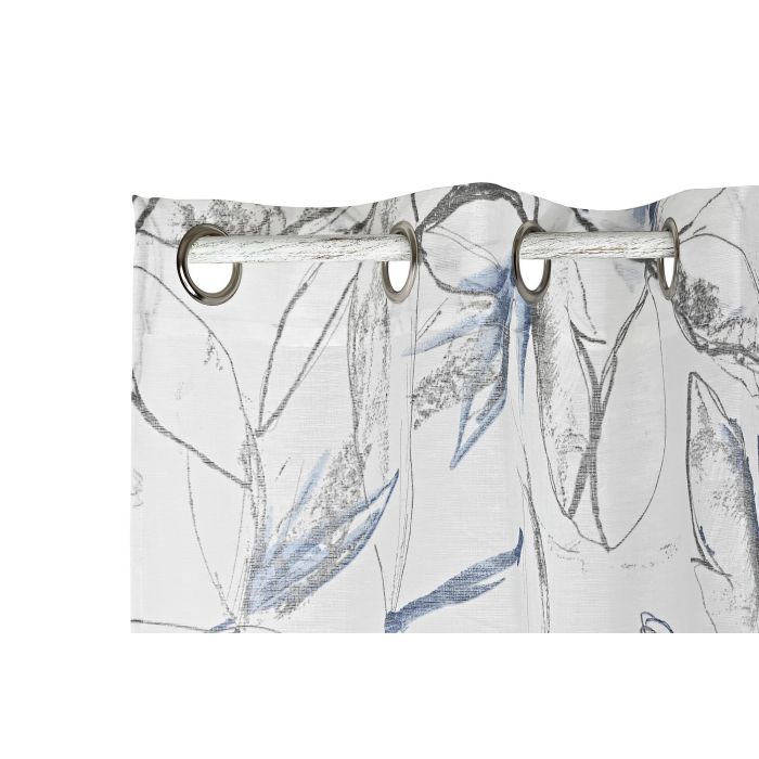 DKD Home Decor Cortina Alpino de Poliéster Azul Blanco, 2 Paneles de 270 cm de Alto x 140 cm de Ancho, Densidad 110 gsm 2 DKD Home Decor Cortina Alpino de Poliéster Azul Blanco, 2 Paneles de 270 cm de Alto x 140 cm de Ancho, Densidad 110 gsm 2