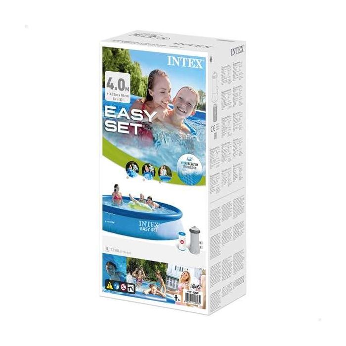 Intex Piscina Easy Set 396x84 cm con Depuradora Filtro 2006 Redonda PVC 3