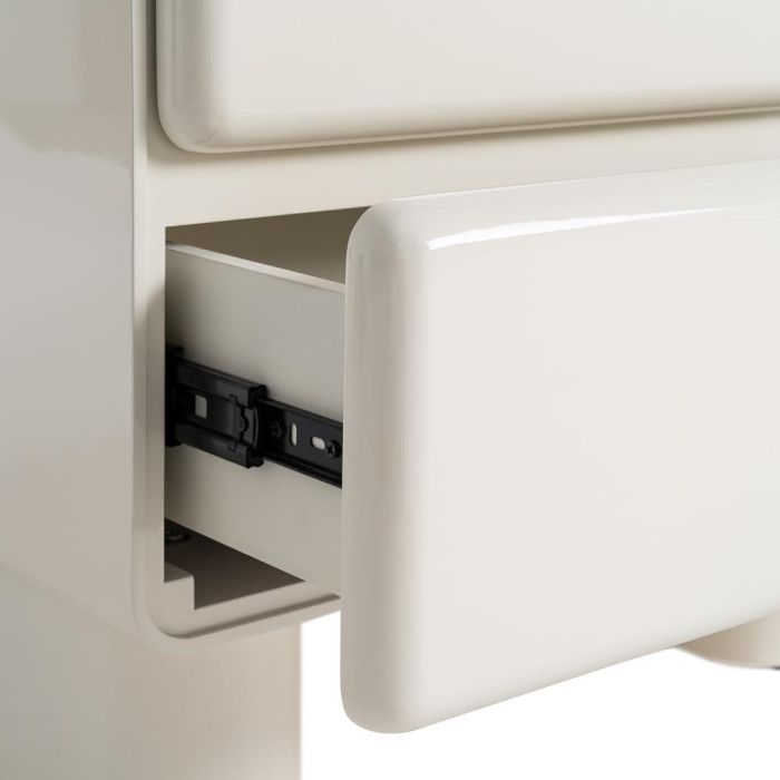 Mesita Lacado Crema Dm Dormitorio 56,50 X 42,50 X 56,50 cm