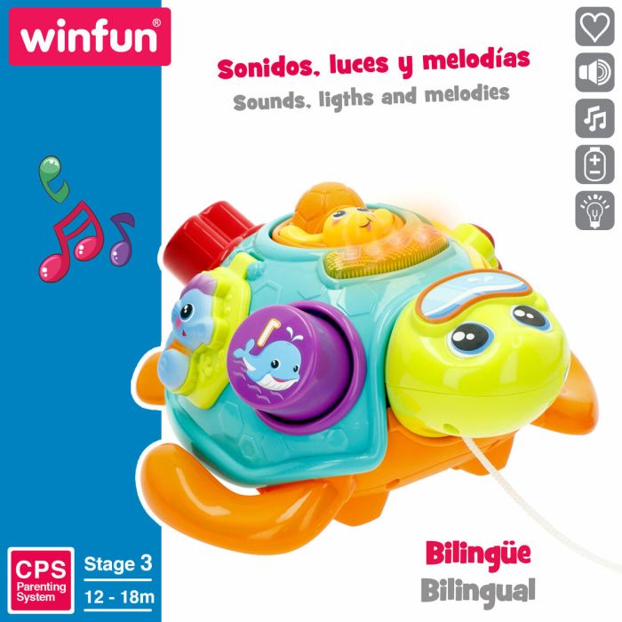 Juguete de arrastre Winfun 23 x 12 x 23 cm Tortuga Multicolor (2 Unidades) 5 Juguete de arrastre Winfun 23 x 12 x 23 cm Tortuga Multicolor (2 Unidades) 5