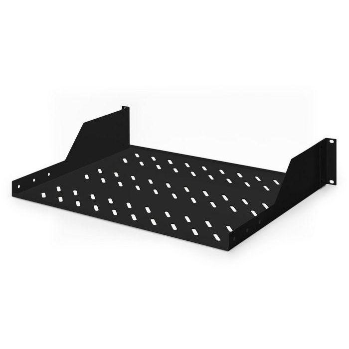 Digitus 2U fixed shelf for racks from 450 mm depth 88x482x349 mm, up to 25 kg, black (RAL 9005) 1 Digitus 2U fixed shelf for racks from 450 mm depth 88x482x349 mm, up to 25 kg, black (RAL 9005) 1