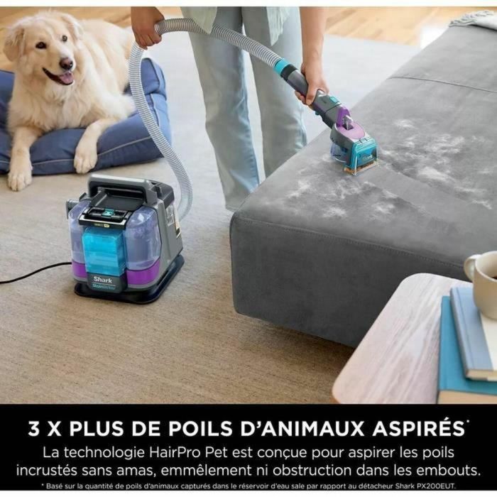 Shark Quitamanchas para mascotas PX250EUT StainStriker HairPro - Alfombras, tapetes, muebles, escaleras, coches - 450 W - 1,2 L - 1,26 m 4
