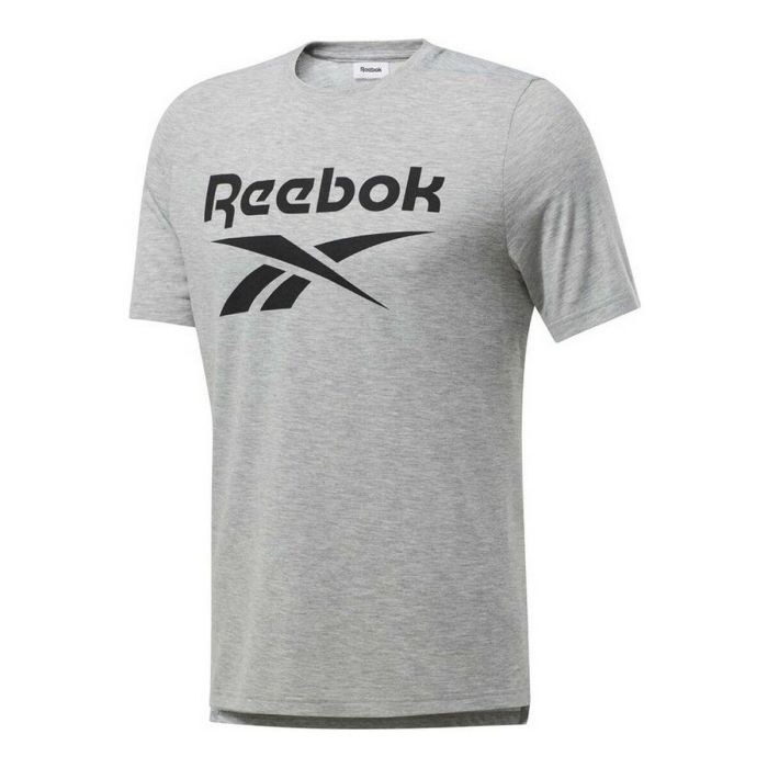 Camiseta de Manga Corta Hombre Reebok Workout Ready Supremium Gris 2 Camiseta de Manga Corta Hombre Reebok Workout Ready Supremium Gris 2