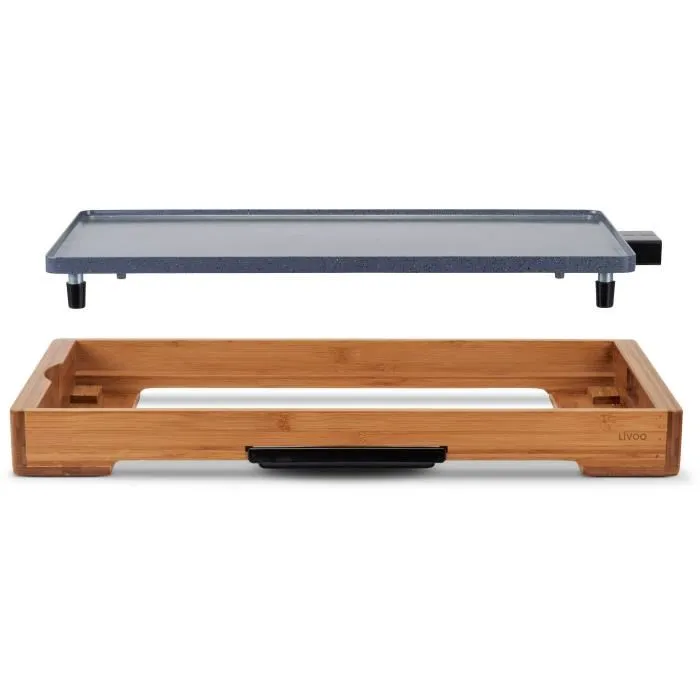 Livoo DOC322 Plancha - 2200W - Placa de aluminio fundido extraíble - Termostato regulable 2