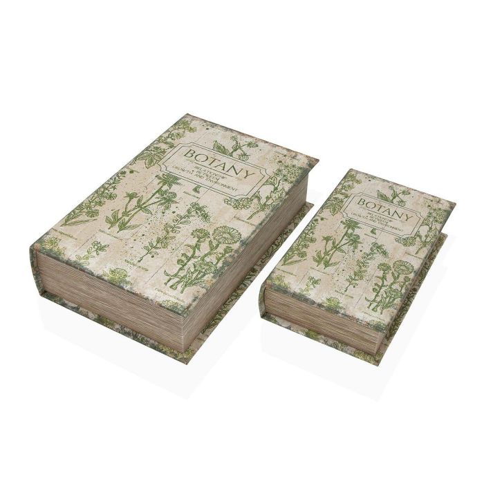 Set de 2 Libros Botánica Versa, 7x21 cm - Lienzo y Madera MDF (2 Unidades) 1 Set de 2 Libros Botánica Versa, 7x21 cm - Lienzo y Madera MDF (2 Unidades) 1