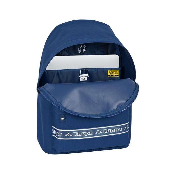 Mochila Escolar Kappa 31 x 41 x 16 cm Azul marino 1 Mochila Escolar Kappa 31 x 41 x 16 cm Azul marino 1