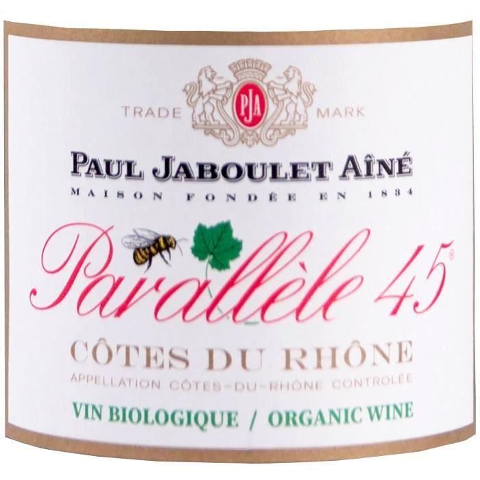 Maison Paul Jaboulet Ainé 2018 Côtes du Rhône - Vino tinto del Valle del Ródano - Ecológico 1