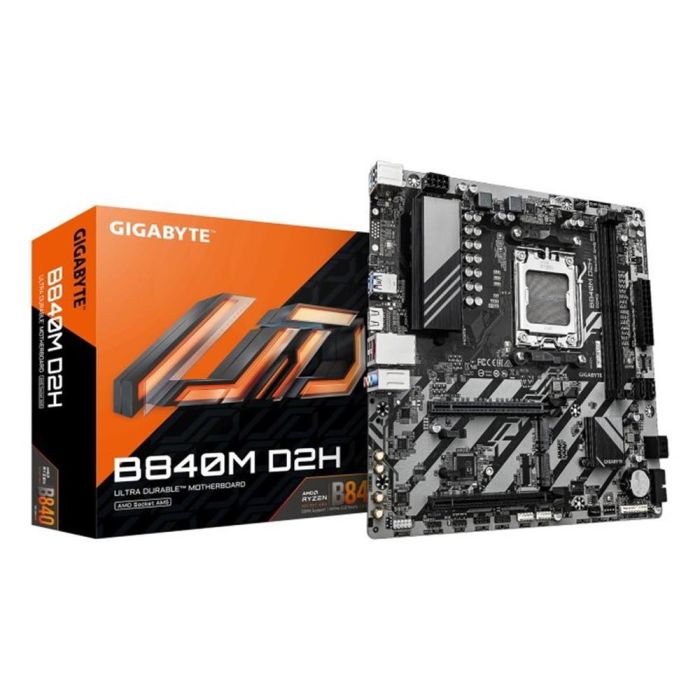 Gigabyte B840M D2H Placa Base Socket AM5 Micro ATX DDR5 PCIe 4.0 2.5GbE LAN para AMD Ryzen 9000/8000/7000 0 Gigabyte B840M D2H Placa Base Socket AM5 Micro ATX DDR5 PCIe 4.0 2.5GbE LAN para AMD Ryzen 9000/8000/7000 0