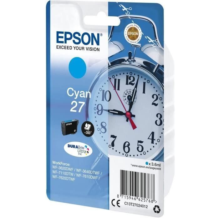 Ink-Jet Epson 27 Wf3620 - 7110 - 7610 - 7620 Cyan 300 Pag 2