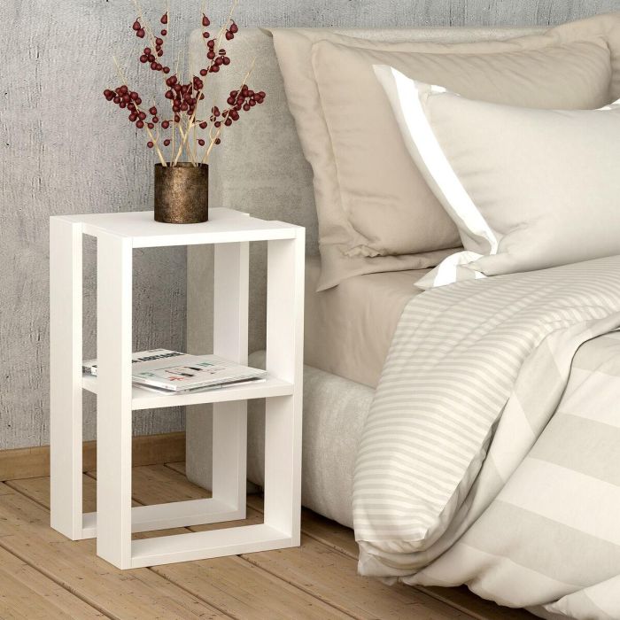 Mesa de Centro Alexandra House Living Blanco Madera MDP 60 x 32 x 60 cm 1 Estante 2