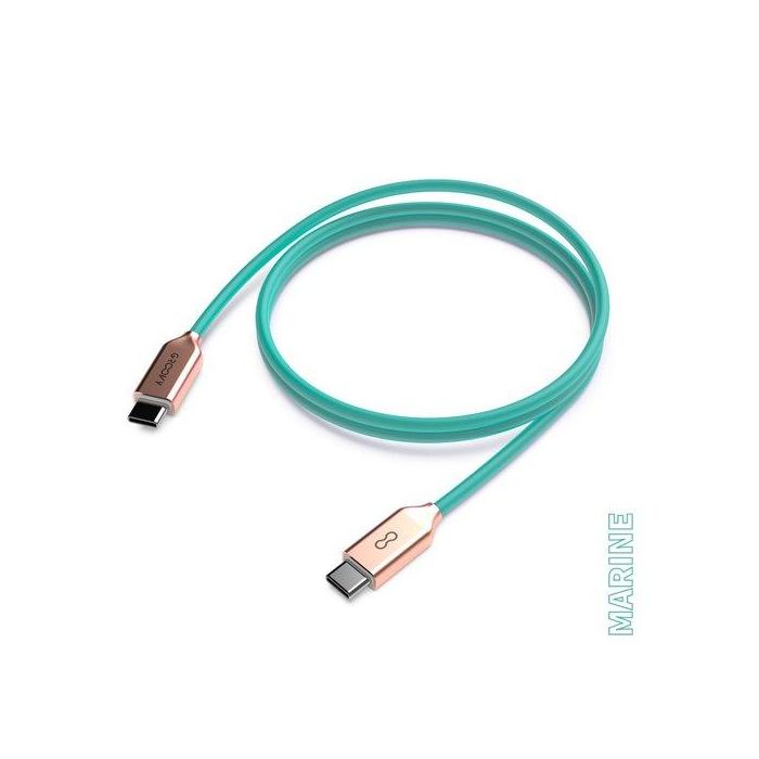 Cable Groovy Usb-C - Usb-C Alto Rendimiento 2,0A Marine Pantone 563 1 M. Cable Groovy Usb-C - Usb-C Alto Rendimiento 2,0A Marine Pantone 563 1 M.