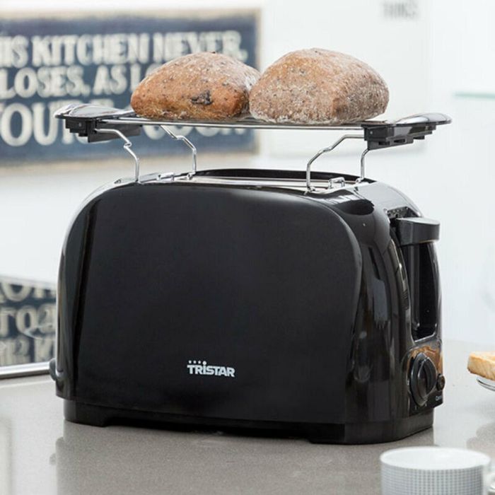 Tristar BR-1025 Tostador de Pan 800W Negro con 2 Ranuras, 6 Ajustes, Funciones Descongelar y Calentar, Bandeja Migas Extraíble 6 Tristar BR-1025 Tostador de Pan 800W Negro con 2 Ranuras, 6 Ajustes, Funciones Descongelar y Calentar, Bandeja Migas Extraíble 6