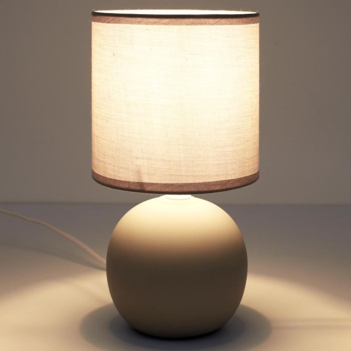 Lámpara Mesa Cerámica Gris Home Deco Factory 2 Lámpara Mesa Cerámica Gris Home Deco Factory 2