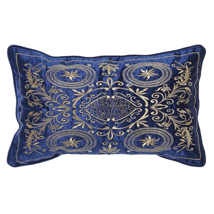 Cojin Neoclasico DKD Home Decor Azul Marino Dorado 10 x 30 x 50 cm Cojin Neoclasico DKD Home Decor Azul Marino Dorado 10 x 30 x 50 cm