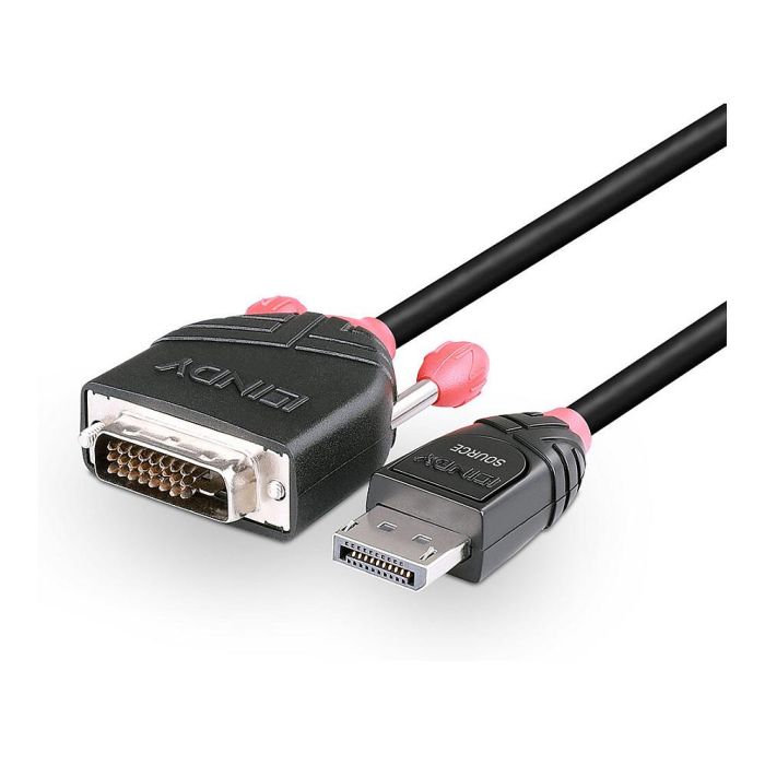 Adaptador DisplayPort a DVI LINDY 3 m Negro