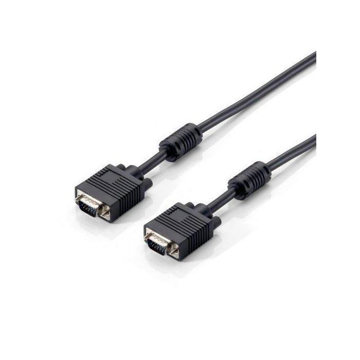 Equip Cable VGA Macho-Macho 10m con 3+7 HDB15 y Ferrita para Monitores y Proyectores