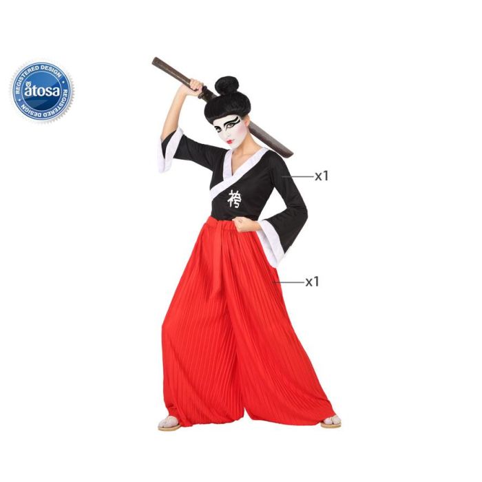 Disfraz de Artes Marciales Japonés para Mujer Adulto - Temática Geishas y Japoneses, Talla XL Disfraz de Artes Marciales Japonés para Mujer Adulto - Temática Geishas y Japoneses, Talla XL