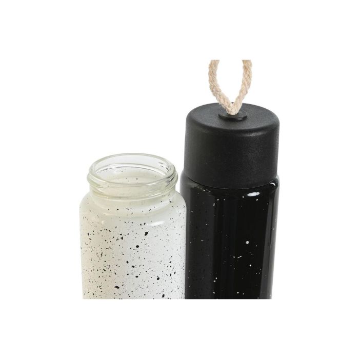 Botella Basicos DKD Home Decor Blanco Negro 6 x 21 x 6 cm (2 Unidades) 1 Botella Basicos DKD Home Decor Blanco Negro 6 x 21 x 6 cm (2 Unidades) 1