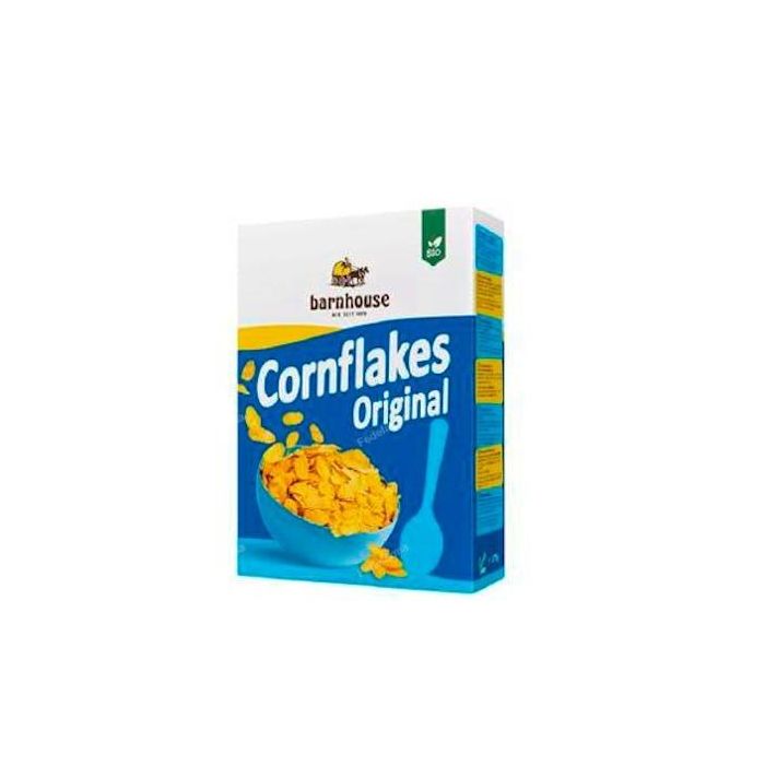 BARNHOUSE Corn Flakes Original Bio 375 g - Laminados Tradicionalmente, Crujientes, Ideal Desayuno/Merienda