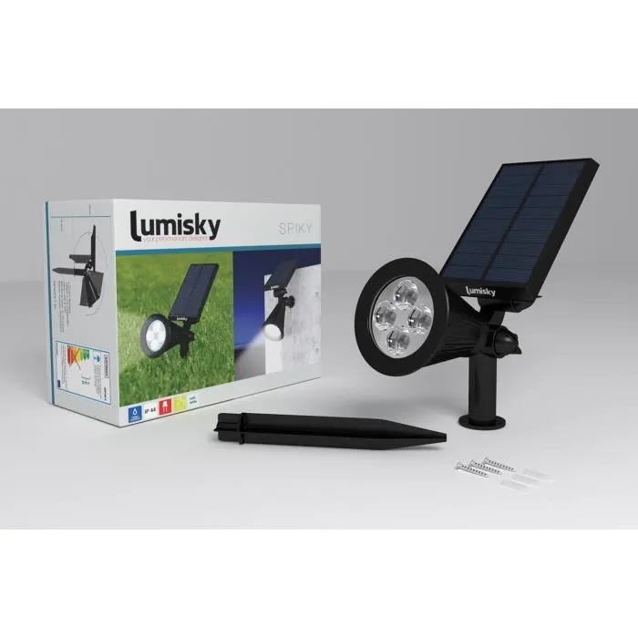Lumisky Foco solar exterior impermeable 4 LED 200 Lm cabezal giratorio 3