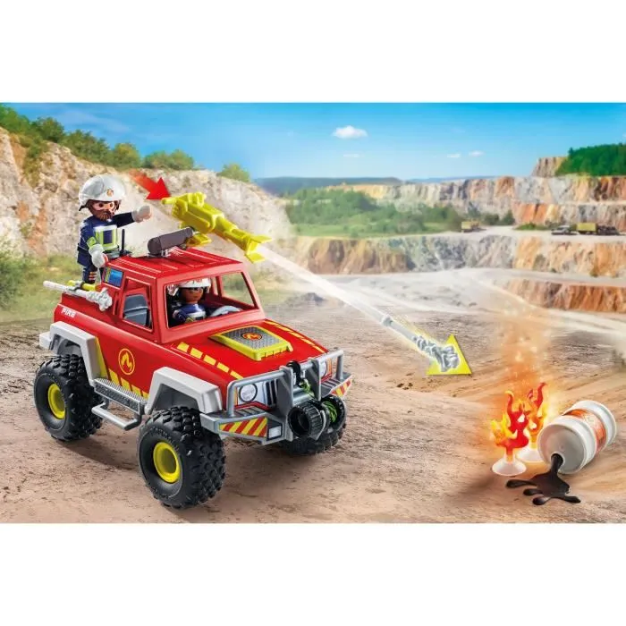 Playmobil Camión de Bomberos Action Heroes 71824 con Cabrestante y Cañón de Agua 2