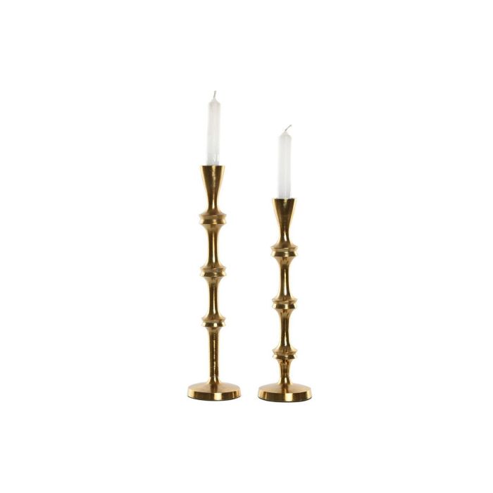 Candelabro Moderno DKD Home Decor Dorado 8 x 36 x 8 cm Set de 2 1 Candelabro Moderno DKD Home Decor Dorado 8 x 36 x 8 cm Set de 2 1